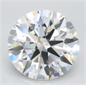 Lab Grown Diamond 3.44 Carats, Round with Excellent Cut, D Color, VVS1 Clarity and Certified by GIA