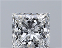 Natural Diamond 0.31 Carats, Princess with  Cut, F Color, VS1 Clarity and Certified by GIA