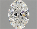 Natural Diamond 0.90 Carats, Oval with  Cut, F Color, VVS1 Clarity and Certified by GIA