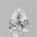Natural Diamond 0.70 Carats, Pear with  Cut, D Color, VVS2 Clarity and Certified by GIA