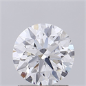 Lab Grown Diamond 1.51 Carats, Round with Ideal Cut, D Color, VVS2 Clarity and Certified by IGI