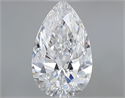 Natural Diamond 0.45 Carats, Pear with  Cut, D Color, VVS1 Clarity and Certified by GIA