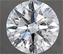 Natural Diamond 2.81 Carats, Round with Excellent Cut, D Color, FL Clarity and Certified by GIA