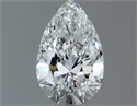 Natural Diamond 0.60 Carats, Pear with  Cut, F Color, SI1 Clarity and Certified by GIA