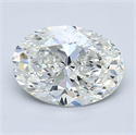 Natural Diamond 1.51 Carats, Oval with  Cut, H Color, VS1 Clarity and Certified by GIA