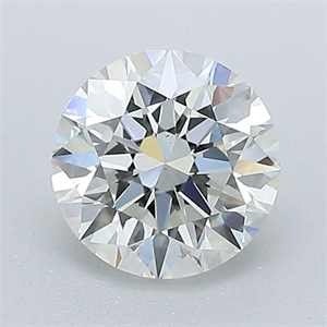 Picture of Natural Diamond 1.05 Carats, Round with Excellent Cut, K Color, VS1 Clarity and Certified by GIA