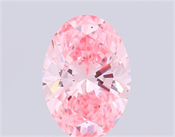 Picture of Lab Grown Diamond 2.53 Carats, Oval with  Cut, Fancy Vivid Pink Color, VVS2 Clarity and Certified by IGI