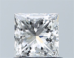 Picture of Natural Diamond 0.71 Carats, Princess with  Cut, F Color, VS2 Clarity and Certified by GIA