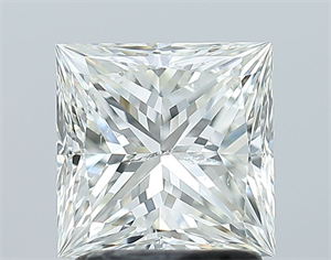 Picture of Natural Diamond 1.71 Carats, Princess with  Cut, H Color, SI2 Clarity and Certified by IGI