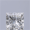 Natural Diamond 0.61 Carats, Princess with  Cut, D Color, VVS2 Clarity and Certified by GIA