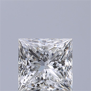 Picture of Natural Diamond 0.61 Carats, Princess with  Cut, D Color, VVS2 Clarity and Certified by GIA