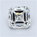 Natural Diamond 1.30 Carats, Asscher with  Cut, F Color, VS2 Clarity and Certified by GIA