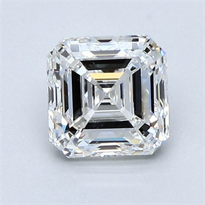 Foto Diamante Natural 1.30 quilates, Asscher , Color F, claridad VS2 y certificado GIA de