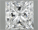 Natural Diamond 0.90 Carats, Princess with  Cut, D Color, SI1 Clarity and Certified by GIA