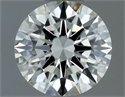 Natural Diamond 0.62 Carats, Round with Excellent Cut, I Color, VVS2 Clarity and Certified by IGI
