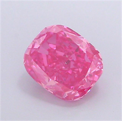 Picture of Lab Grown Diamond 1.40 Carats, CUSHION MODIFIED with  Cut, Fancy Vivid Pink Color, VS1 Clarity and Certified by IGI