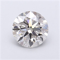 Lab Grown Diamond 1.08 Carats, Round with Ideal Cut, G Color, VVS2 Clarity and Certified by IGI
