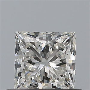 Picture of Natural Diamond 0.46 Carats, Princess with  Cut, G Color, IF Clarity and Certified by IGI