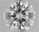 Natural Diamond 2.10 Carats, Round with Excellent Cut, D Color, VVS2 Clarity and Certified by GIA