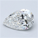 Natural Diamond 2.01 Carats, Pear with  Cut, F Color, SI2 Clarity and Certified by GIA