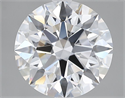 Lab Grown Diamond 2.67 Carats, Round with Excellent Cut, D Color, VVS2 Clarity and Certified by GIA