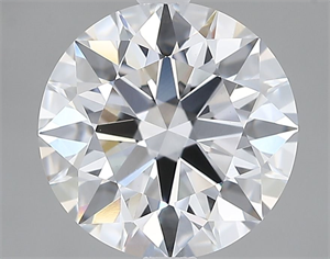 Picture of Lab Grown Diamond 2.67 Carats, Round with Excellent Cut, D Color, VVS2 Clarity and Certified by GIA