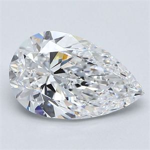 Picture of Natural Diamond 2.30 Carats, Pear with  Cut, D Color, VVS2 Clarity and Certified by GIA