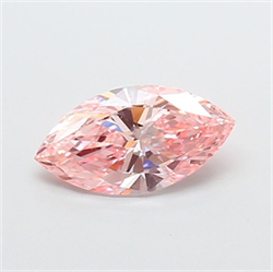 Picture of Lab Grown Diamond 1.50 Carats, Marquise with  Cut, Fancy Vivid Pink Color, VVS2 Clarity and Certified by IGI