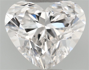 Picture of Natural Diamond 0.45 Carats, Heart with  Cut, H Color, IF Clarity and Certified by GIA