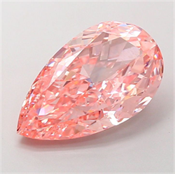 Picture of Lab Grown Diamond 6.01 Carats, Pear with  Cut, Fancy Vivid Pink Color, VS1 Clarity and Certified by IGI