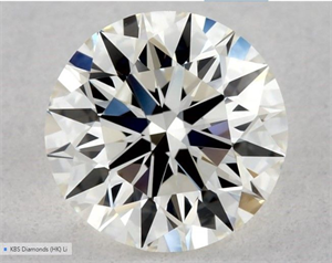 Picture of Natural Diamond 0.57 Carats, Round with Excellent Cut, J Color, VVS1 Clarity and Certified by GIA