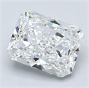 Natural Diamond 2.21 Carats, Radiant with  Cut, F Color, VVS1 Clarity and Certified by GIA