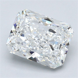 Picture of Natural Diamond 2.21 Carats, Radiant with  Cut, F Color, VVS1 Clarity and Certified by GIA
