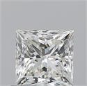 Natural Diamond 0.71 Carats, Princess with  Cut, I Color, VVS1 Clarity and Certified by GIA