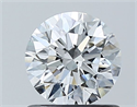 Diamante Natural 0.80 quilates, Redondo , Color E, claridad SI1 y certificado GIA