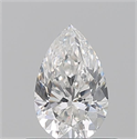 Diamante Natural 0.50 quilates, De pera , Color F, claridad SI1 y certificado GIA