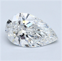 Natural Diamond 2.28 Carats, Pear with  Cut, E Color, VS1 Clarity and Certified by GIA
