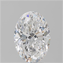 Natural Diamond 4.10 Carats, Oval with  Cut, E Color, IF Clarity and Certified by GIA
