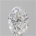 Natural Diamond 4.10 Carats, Oval with  Cut, E Color, IF Clarity and Certified by GIA