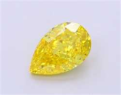 Picture of Lab Grown Diamond 1.49 Carats, CUSHION MODIFIED with  Cut, Fancy Vivid Yellow Color, VS1 Clarity and Certified by IGI