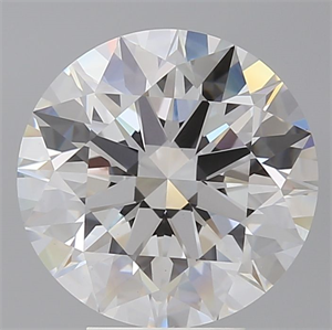 Picture of Lab Grown Diamond 5.52 Carats, Round with Ideal Cut, E Color, VVS2 Clarity and Certified by IGI
