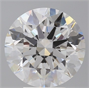 Lab Grown Diamond 5.52 Carats, Round with Ideal Cut, E Color, VVS2 Clarity and Certified by IGI