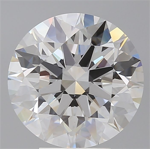 Picture of Lab Grown Diamond 5.52 Carats, Round with Ideal Cut, E Color, VVS2 Clarity and Certified by IGI