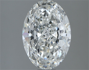 Foto Diamante Natural 1.71 quilates, Ovalado , Color G, claridad IF y certificado GIA de