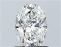 Natural Diamond 0.90 Carats, Oval with  Cut, I Color, SI2 Clarity and Certified by GIA