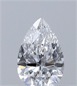 Natural Diamond 0.40 Carats, Pear with  Cut, D Color, VVS2 Clarity and Certified by GIA
