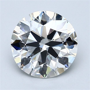 Picture of Natural Diamond 1.90 Carats, Round with Excellent Cut, F Color, IF Clarity and Certified by GIA