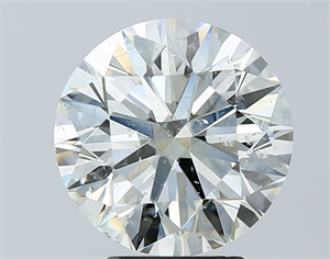 Picture of Natural Diamond 3.54 Carats, Round with Excellent Cut, J Color, SI2 Clarity and Certified by IGI