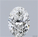 Natural Diamond 0.50 Carats, Oval with  Cut, H Color, VVS2 Clarity and Certified by GIA