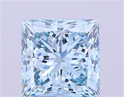 Picture of Lab Grown Diamond 2.57 Carats, Princess with  Cut, Fancy Intense Blue Color, VVS2 Clarity and Certified by IGI